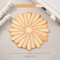Daisy-shaped heat-resistant silicone placemat in orange and cream - Pink Cherry / Placemat