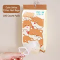 100 stuks wegwerp zeefzakjes voor de gootsteen met schattig Shiba Inu cartoon ontwerp - Shiba Inu Cartoon / 100 stuks verpakking / Geel