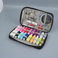 Comprehensive floral sewing kit organizer case with colorful threads and manual tools - Flowers in Bloom / 130-Piece Set / Colorful