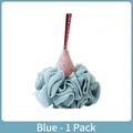 Cute ice cream shaped bath loofah sponge in soft blue color for gentle exfoliating - 1 Piece / Blue Ice Cream Bath Flower