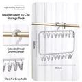 Premium grey multi-functional laundry drying rack with 18 detachable clips for socks - 18 Clips / Gray