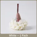 Soft white ice cream shaped mesh bath sponge for shower, includes hanging strap, 1 count pack - 1 Piece / White Ice Cream Bath Flower