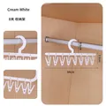 Cream white clothes drying rack with 8 detachable clips for socks, 34cm long hanger - 8-Clip / White