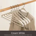 Premium non-slip cream white wide shoulder clothes hanger for heavy coats and jackets - Cream