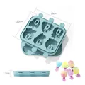 Light blue silicone fruit shaped ice pop mold with 15x12.2cm dimension markers - YH1203 Fruit Blue