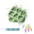 6-cavity silicone fruit popsicle mold for DIY strawberry grape and pineapple ice pops - YH1203 Fruit Green