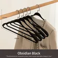Obsidian black non-slip wide shoulder coat hanger with 43cm width for heavy coats - Black