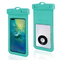 Custodia impermeabile galleggiante verde menta per cellulare per nuoto e immersioni - Verde smeraldo