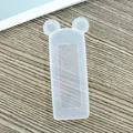 Soft translucent silicone remote control protective cover with cute rabbit ears decorative design - Bear - Small / Clear