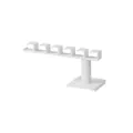 Minimalist white L-shaped wall-mounted headband and hair accessory storage organizer - L-Shaped Partition Rack (A3562) / White