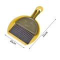 Mini plastic desktop broom and dustpan set for keyboard and small waste cleanup - Mini Desktop Style (16cm x 21cm) / Green + Army Green