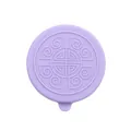 Purple silicone sealing lid for seasoning containers with embossed pattern - Light Purple