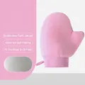 Soft pink tanning mitt applicator for lotion and sunless tanner with flocking surface - Elastic Cuff / Pink