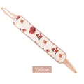 Exfoliating double-sided back scrubber with yellow floral patterns and sturdy handles - Back Scrubber / Khaki