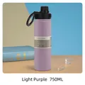 Hellviolette 750ml vakuumisolierte Edelstahl-Wasserflasche für den Outdoor-Sport - Magnetischer Deckel / 530ml / Hellviolett