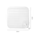 15x15cm white silicone square drain cover with ripple texture and suction cup - 15cmx15cm / White