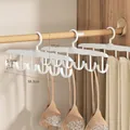 Space-saving white 12-hook rotatable plastic hanger for camisoles and lingerie storage - 12 Hooks / White