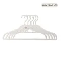 Lot de 5 cintres en plastique blanc sans couture, antidérapants - Blanc (Unitaire)