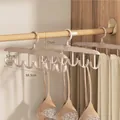 Rotatable 12-hook multifunctional hanger for camisoles and underwear in light coffee - 12 Hooks / Pink