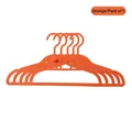Lot de 5 cintres en plastique orange sans couture pour éviter les bosses d'épaule - Orange (1 Pièce)