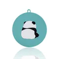 Sottobicchiere in silicone blu con panda, resistente al calore e antiscivolo per tavola - Azzurro