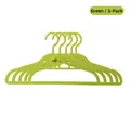 Lot de 5 cintres en plastique vert sans couture avec design antidérapant pour garde - Vert (1 Pièce)