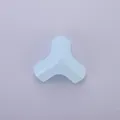 Soft Y-shaped silicone corner protector for child safety and furniture protection - Light Blue