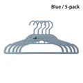 Set aus 5 blauen, abdruckfreien Kunststoff-Kleiderbügeln mit Schulterschutz für Zuhause - Blau (Einzelstück)