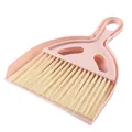 Juego de recogedor y cepillo rosa compacto para limpiar el escritorio y teclado - Rosa