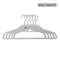Graue nahtlose Kleiderbügel aus Kunststoff, 5er-Pack, Schulterschutz-Design für zu Hause - Grau (1 Stück)