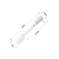 White 3-in-1 multi-functional microphone shaped cup cleaning brush with lanyard and size - Grayish White