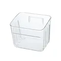 Clear wall-mounted kitchen storage basket for ginger and garlic, transparent plastic bin - Clear