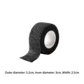 Self-adhesive black furniture leg protection tape roll for anti-slip silence - Black (1 Roll)