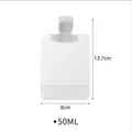Portable 50ml refillable travel squeeze pouch for lotion with 13.7x8cm dimensions - 50ml / Medium - 50ml Thick Version / White