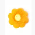 Orange flower laundry ball with smiley face for pet hair removal and anti-tangling - 4-Pack / Yellow