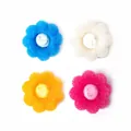 Balles de lavage colorées en forme de fleurs pour enlever les poils d'animaux et peluches - Multicolore