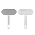 Portable manual double-sided electrostatic lint remover brush for clothes and furniture - White