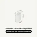 Organizador lateral de refrigerador de 3 compartimentos para cosméticos - 3 Rejillas / Transparente