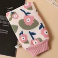 Pink floral exfoliating shower mitt featuring a textured surface for bath scrubbing - Romantic Pink Floral / Drawstring Style / Pink
