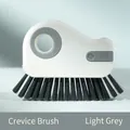 Spazzola per la pulizia delle fessure domestiche 2 in 1 in tonalità grigio chiaro - Spazzola per Fessure (A3403) / Grigio