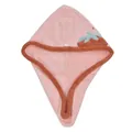 Cute pink strawberry microfiber hair drying towel cap with absorbent wrap and button - Long Turban Style Hair Hat / Pink