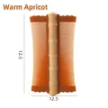 Warm apricot pet flea grooming comb with fine teeth and decorative bamboo handle - 12.5x7cm / Warm Apricot (Brown)