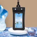 Pochette étanche flottante pour téléphone avec fenêtre tactile pour la natation - Noir
