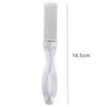 Professional double-sided foot rasp and callus remover with clear handle 16.5cm length - White
