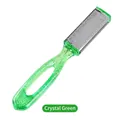Professional crystal green foot rasp for callus removal featuring a sparkling handle design - Green