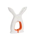 Large orange and white windproof plastic quilt clamp for heavy clothes drying and laundry - Large Tangerine