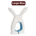 Large blue windproof plastic quilt clip for laundry drying and bedsheet fixing - L Blue