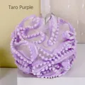 Soft taro purple bath lily with decorative pom-pom edges and a hanging ribbon - 40g / Taro Purple