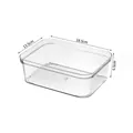 Transparent Japanese style plastic drawer organizer box measuring 18.5x13.5x6.5cm - M / Clear