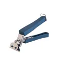 Blue anti-scald plate gripper with non-slip silicone pads and stainless steel handle - Dish Lifter / Dark Blue